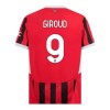 Virallinen Fanipaita AC Milan Giroud 9 Kotipelipaita 2024-25 - Miesten